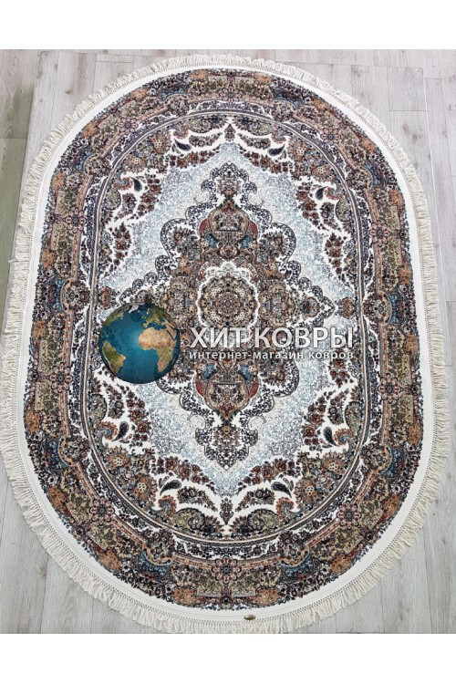Иранский ковер Abrishim 36319 Крем овал